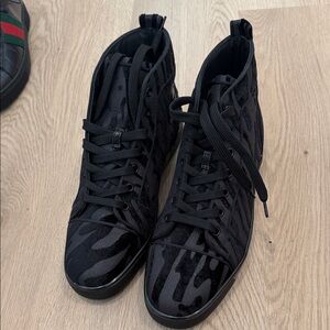 Christian Louboutin Black Patterned Sneakers